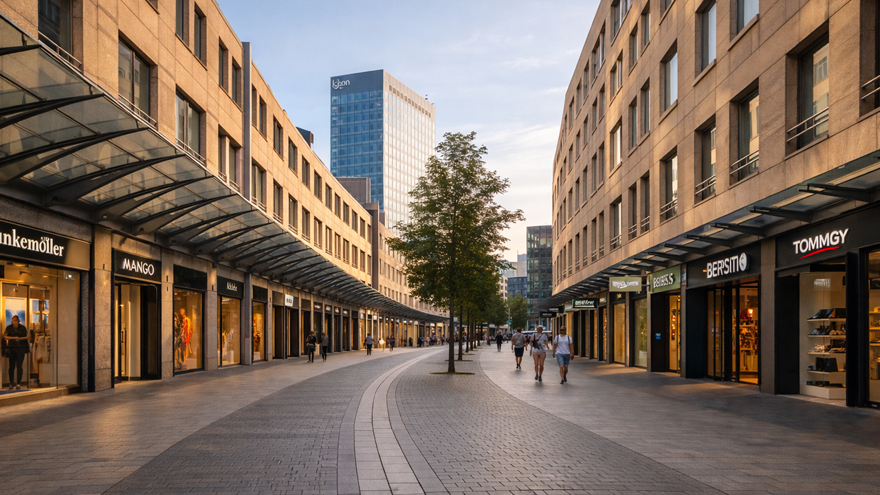 Suasana malam di Jalan Modern Rotterdam
