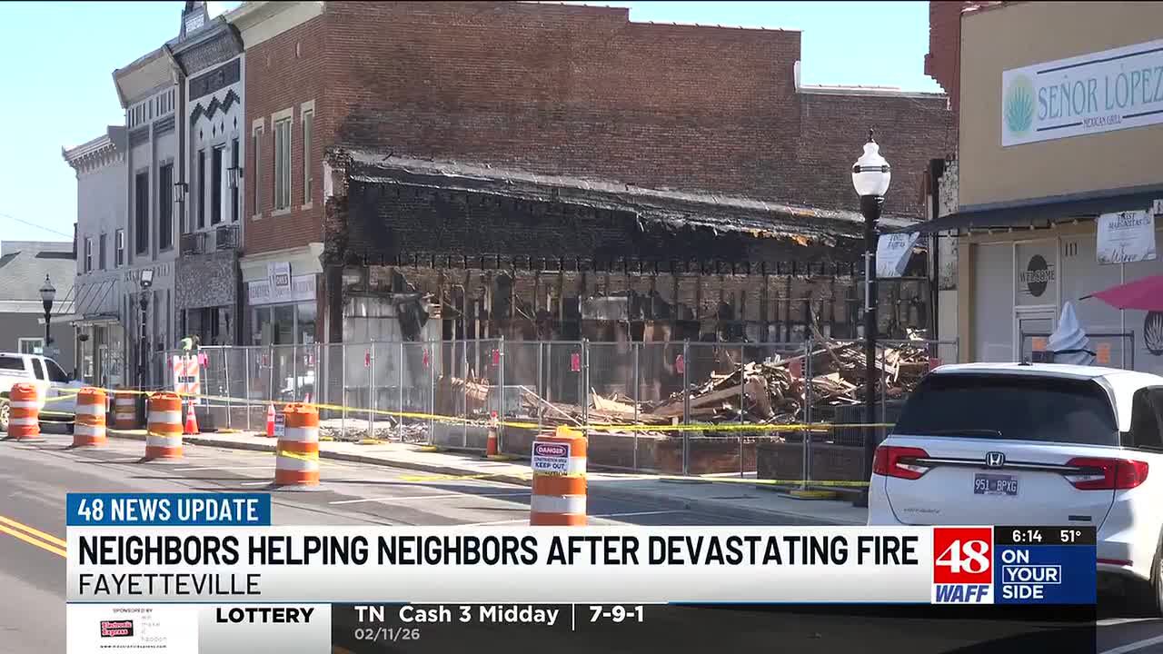 Fayetteville community rallies to rebuild after devastating downtown fire