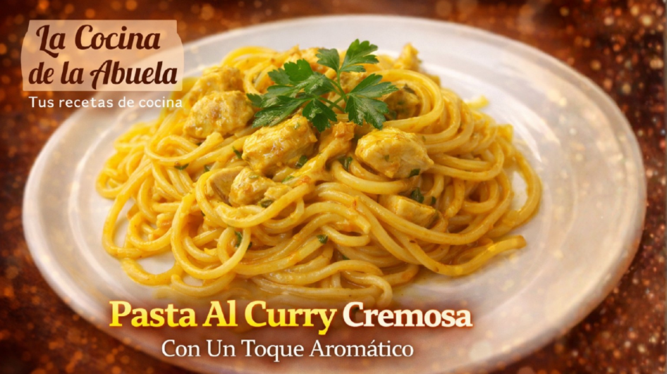Pasta al curry cremosa con un toque aromático