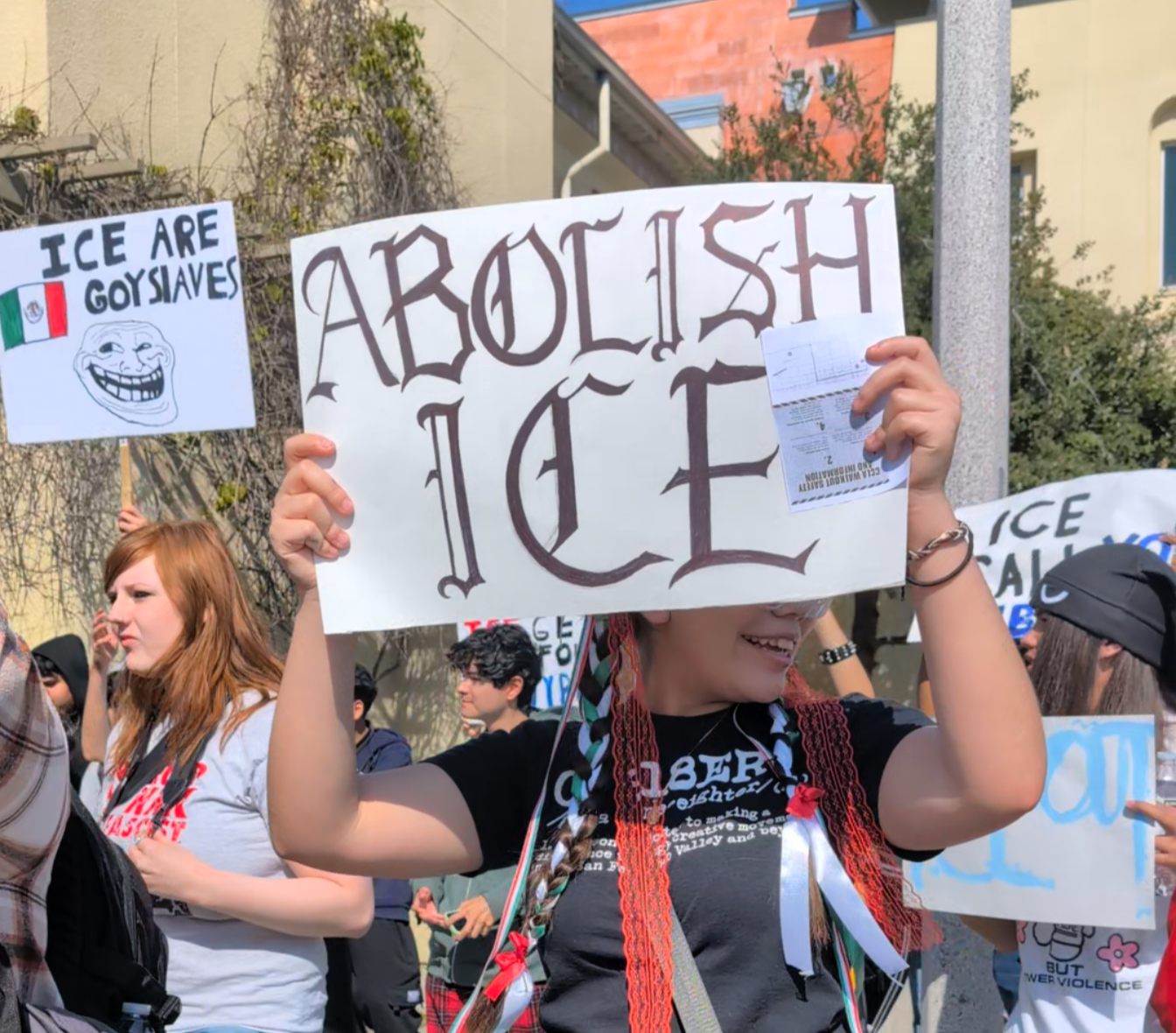 Students from the Northeast Valley walk out of school to protest ICE
