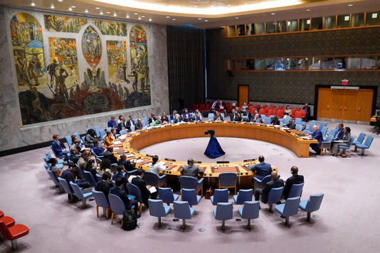 A meeting of the UN Security Council on Sudan (AP)