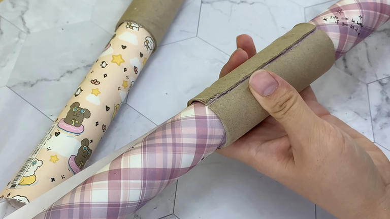 Stop wasting empty toilet paper rolls — try this clever wrapping paper ...