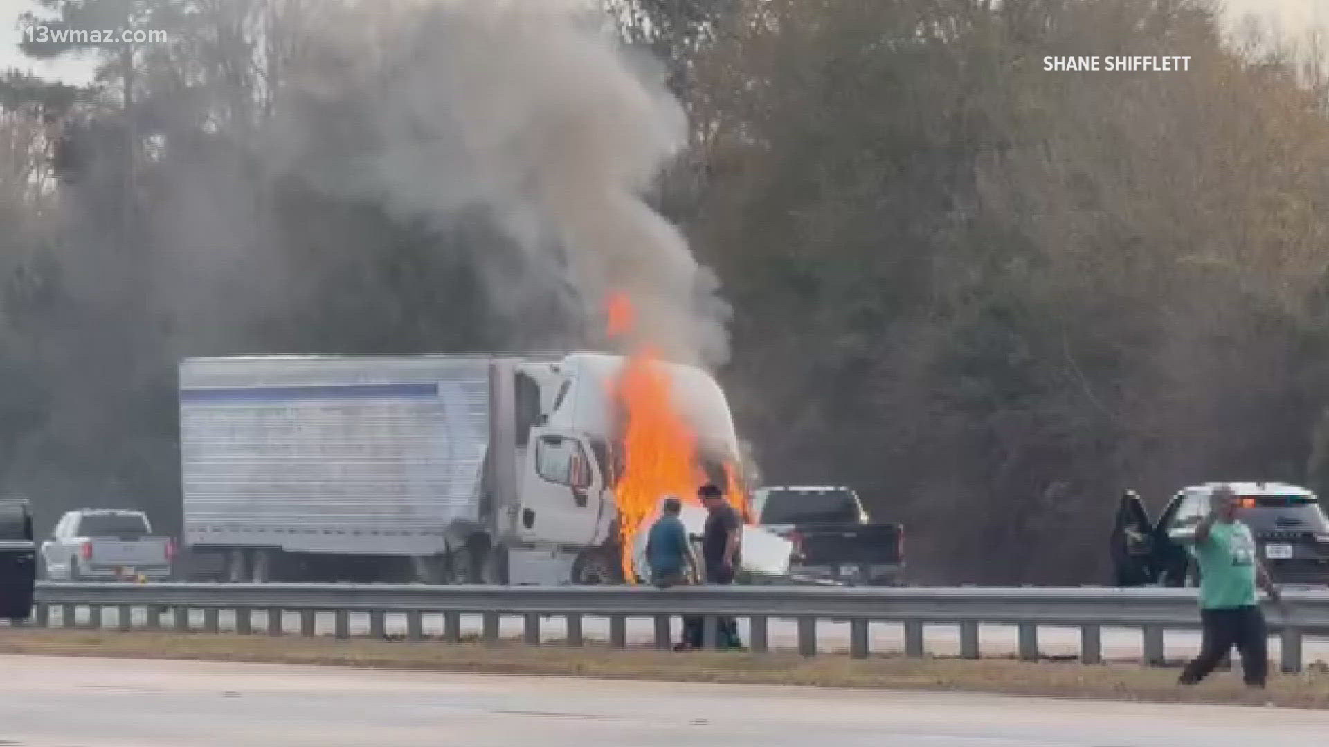 Fiery truck crash on I-75 southbound in Dooly County closes all lanes ...