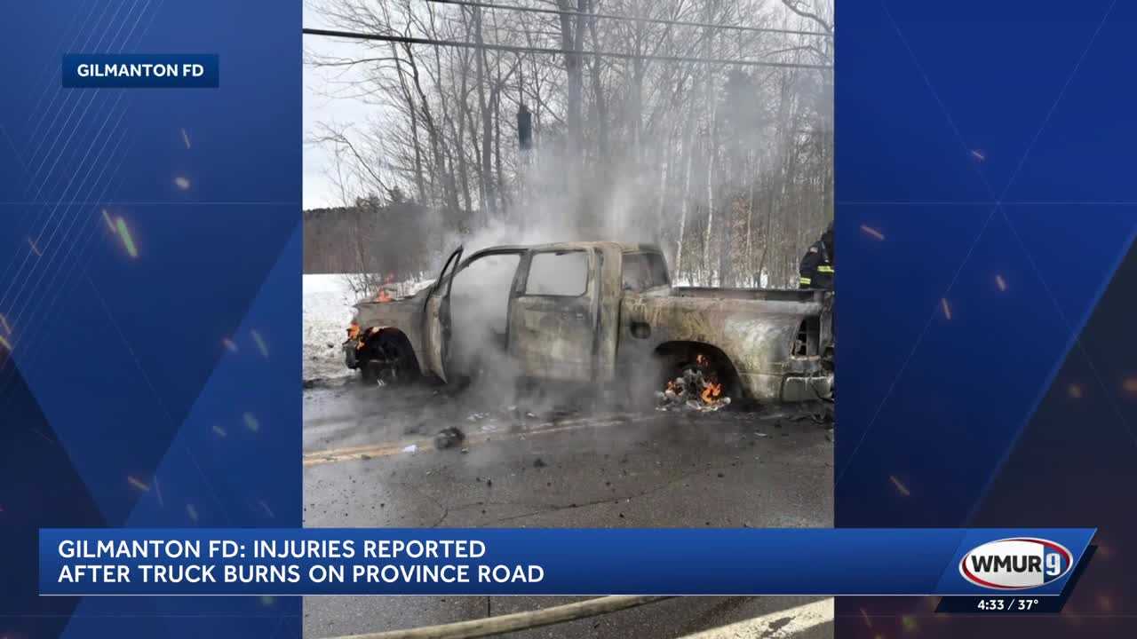 Injuries reported after pickup truck catches fire, Gilmanton Fire ...