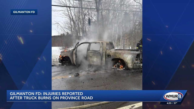 Injuries reported after pickup truck catches fire, Gilmanton Fire ...