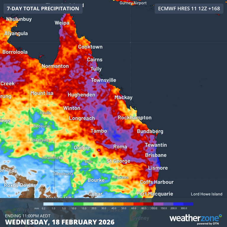 Queensland flood threat with heavy rain and severe thunderstorms later ...