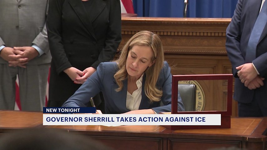 Gov. Mikie Sherrill signs an executive order protecting residents from ICE