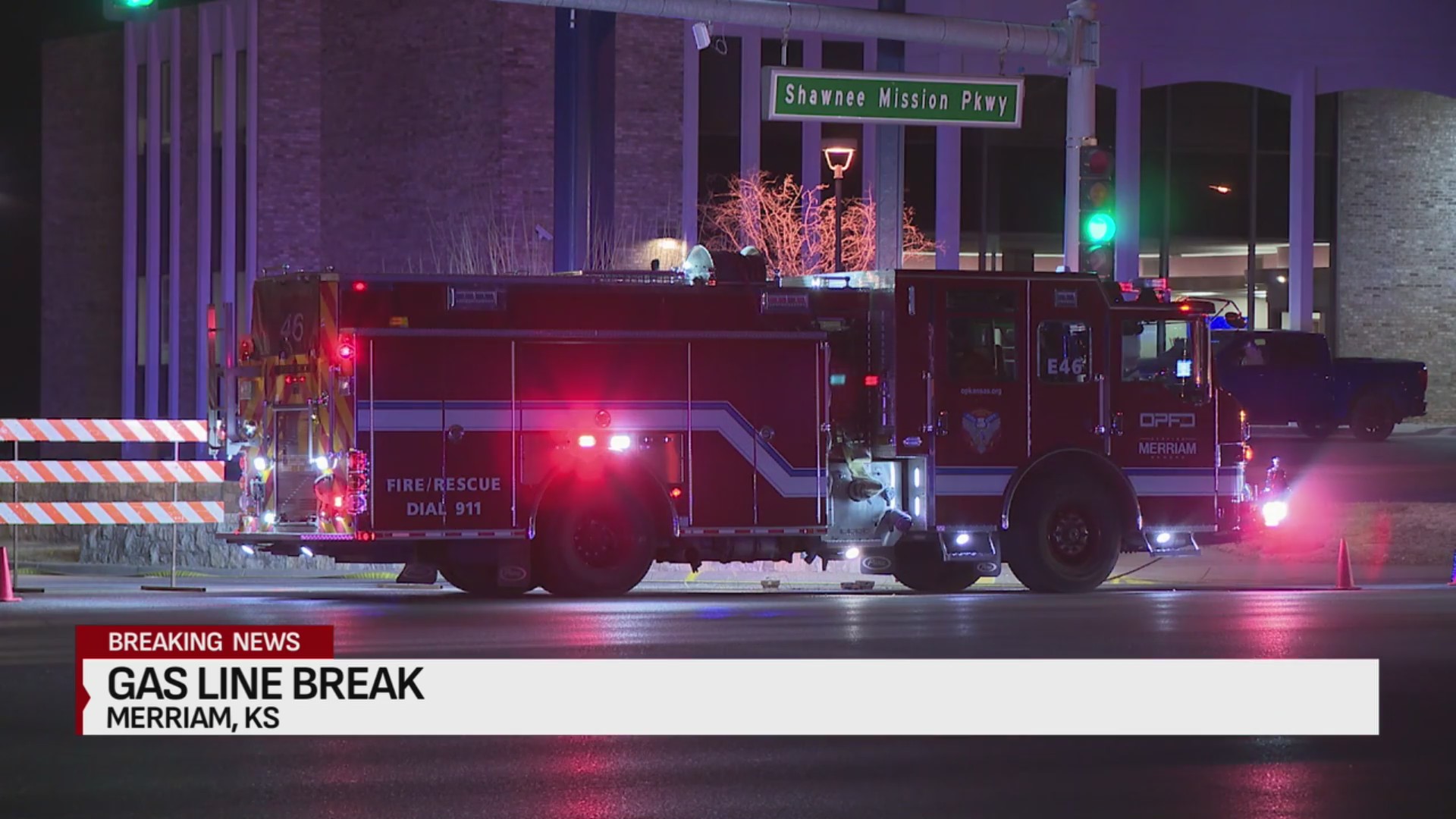 Evacuation order lifted after gas line struck
