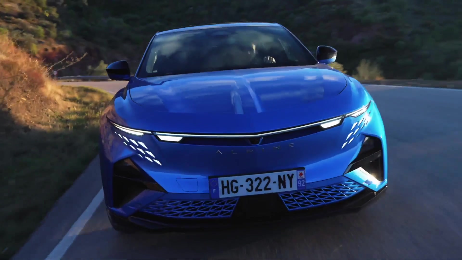 Alpine A390 GT in Alpine Vision Blue driving video