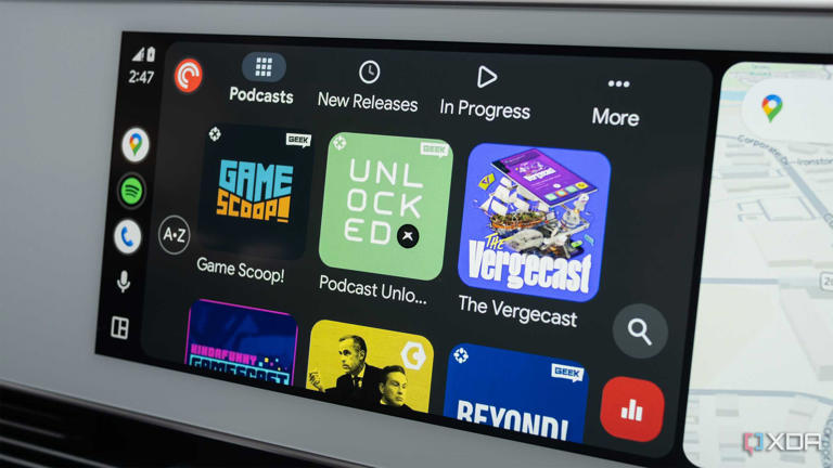 Pocketcasts on Android Auto 