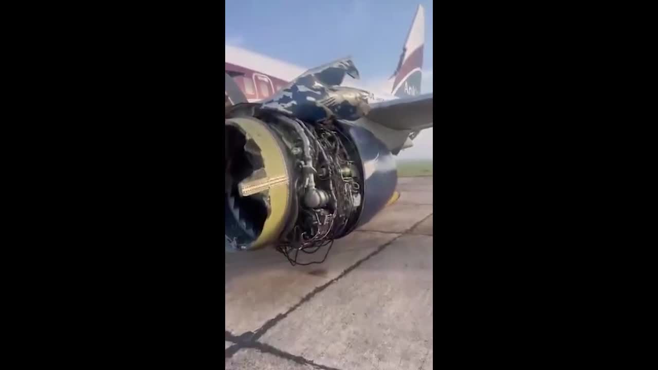 Plane lands with severe engine damage at airport in Nigeria