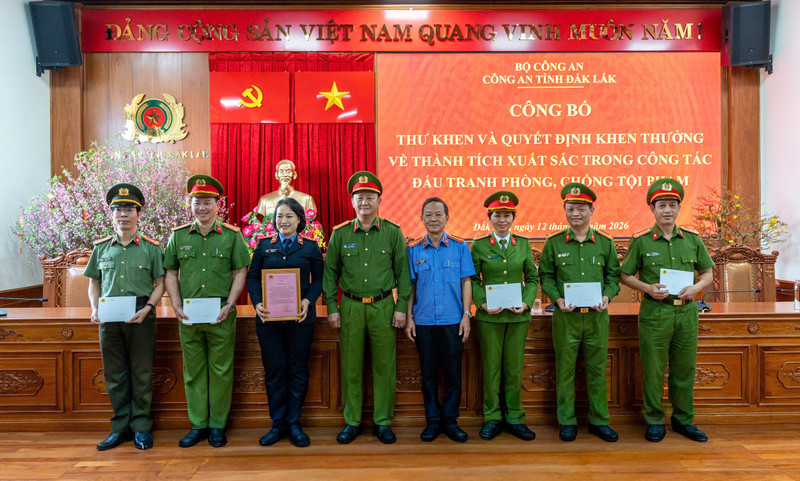 Triệt phá nhiều vụ trọng án lớn, Công an Đắk Lắk được Bộ Công an khen thưởng