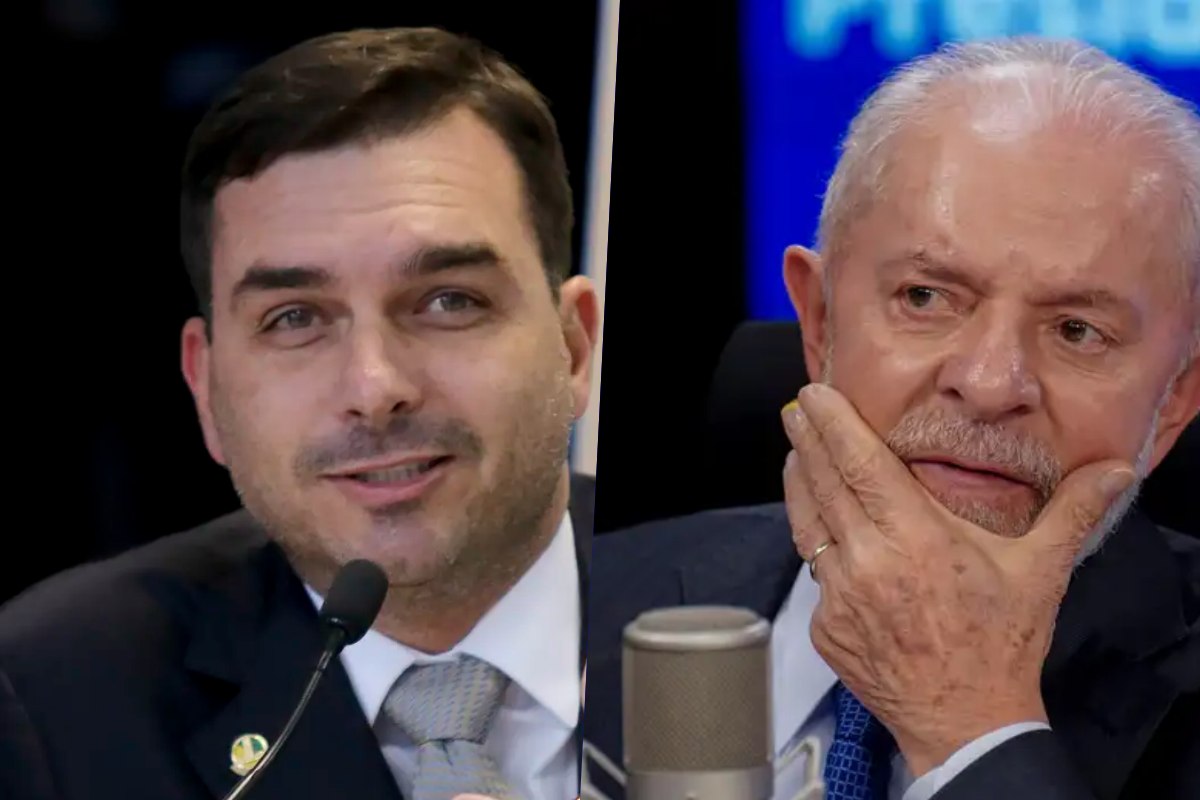 Flávio Bolsonaro e Lula. (Foto: Divulgação/Agência Brasil/Montagem Área VIP)