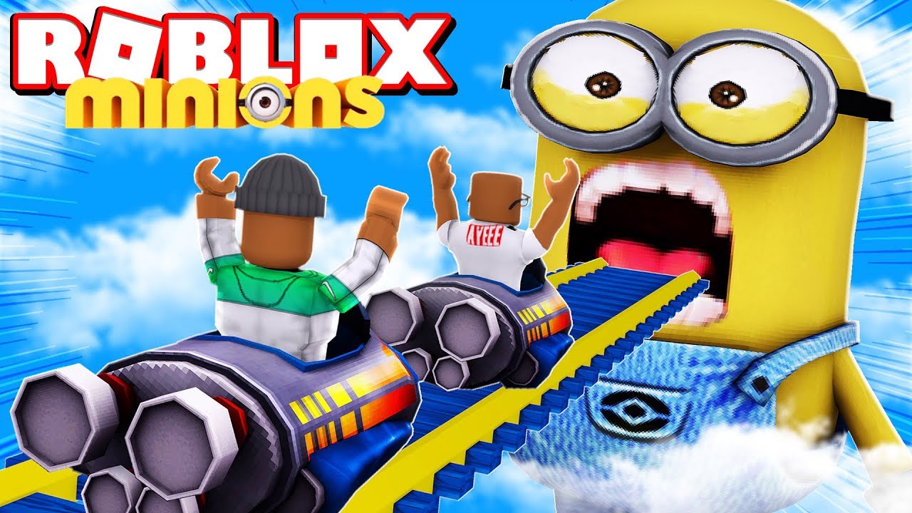 2 player rocket cart ride into the Minions for admin in Roblox
