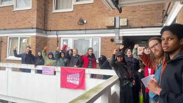 London Renters Union waited outside the property for bailiffs to arrive
