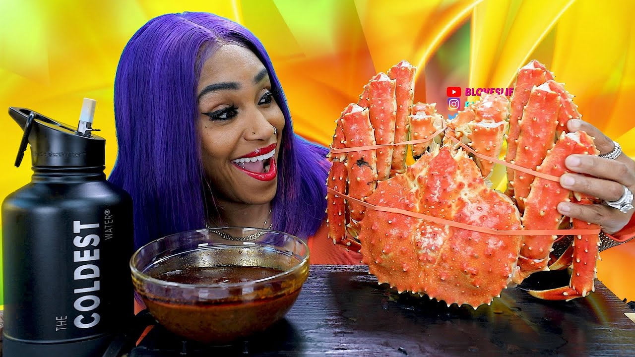 Watch us devour an ultimate whole king crab seafood boil feast