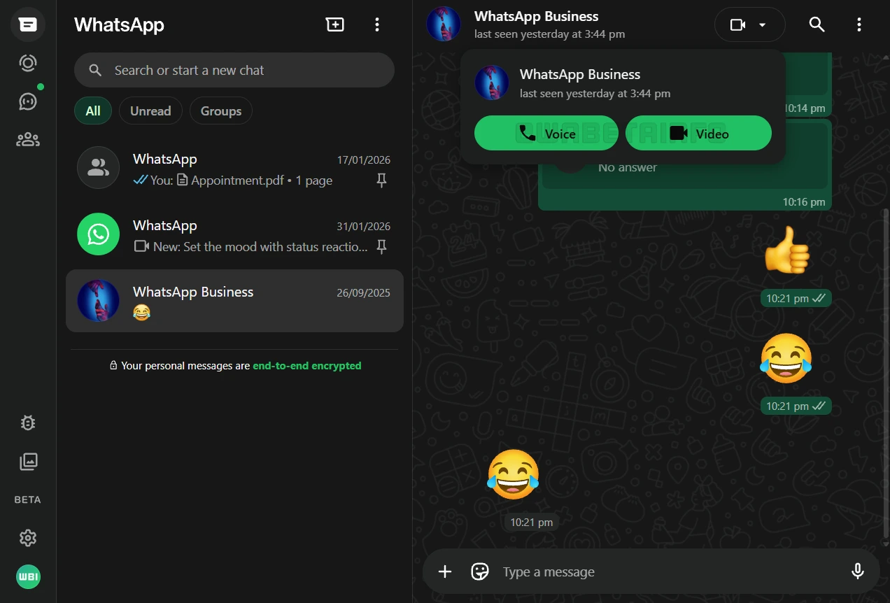 WhatsApp finalmente lança chamadas de voz e vídeo na versão web