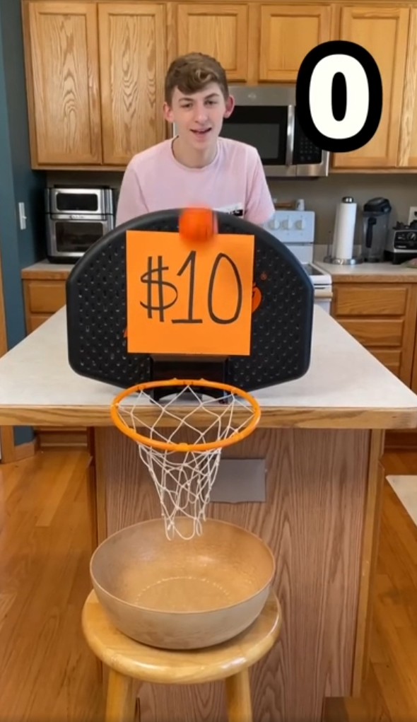 A simple basketball challenge turns into a big competition