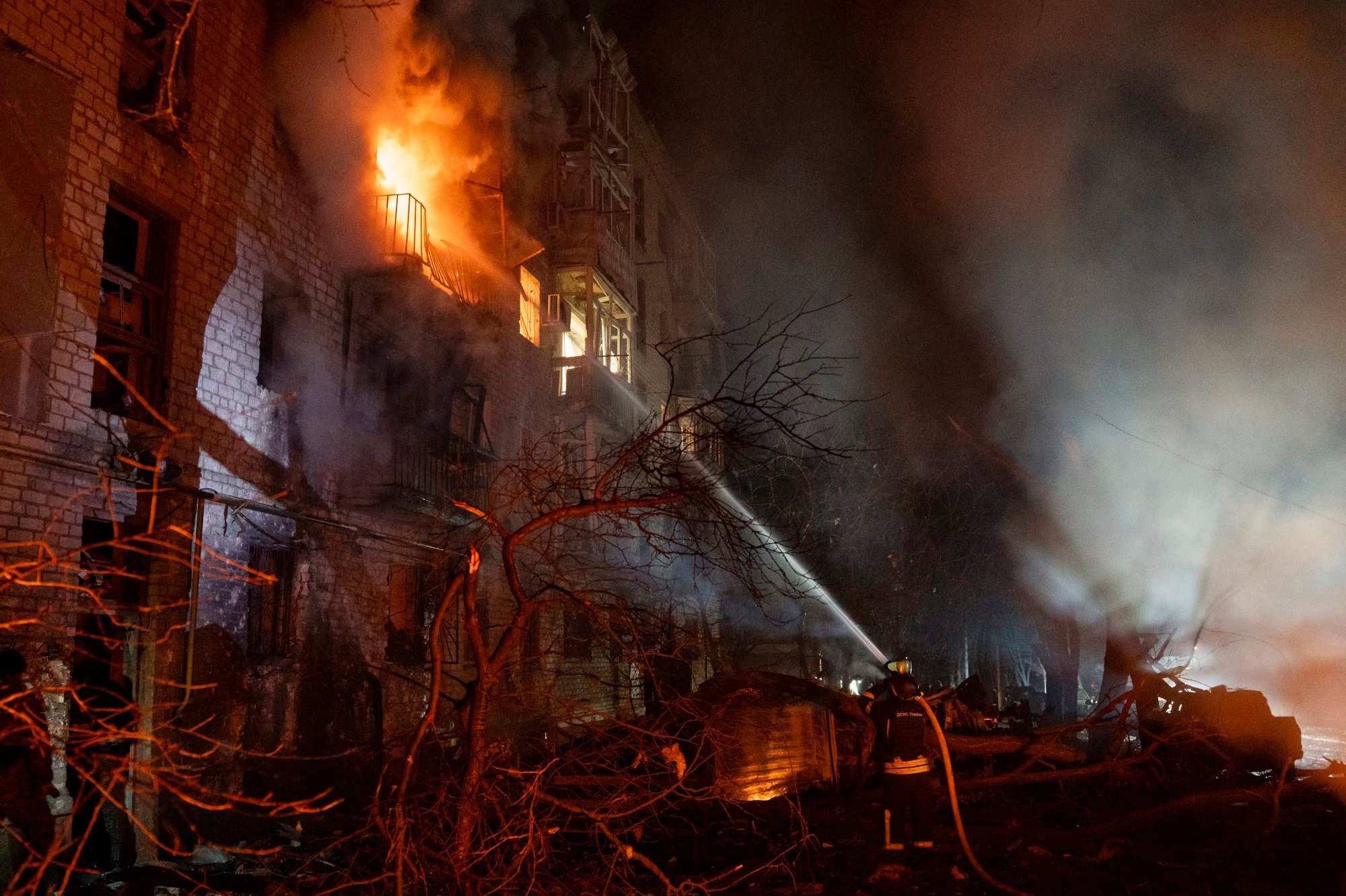 Russia launches missile, drone barrage at Ukraine as peace talks stall