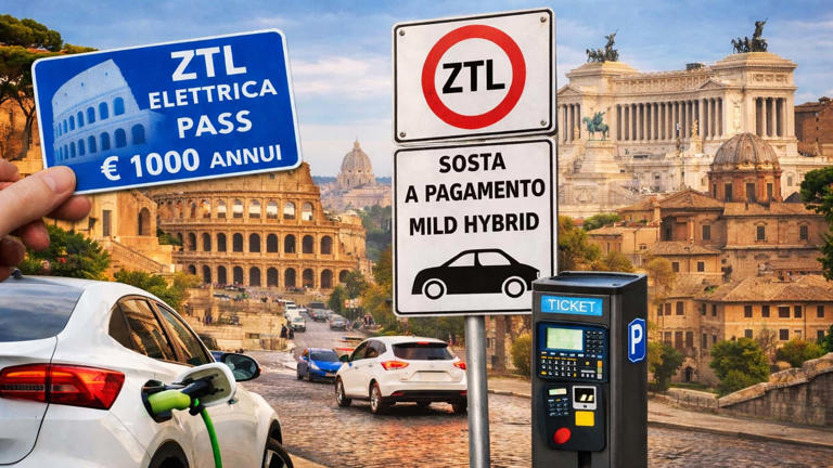 ZTL Roma, stop alle elettriche libere serve un pass da 1.000 euro