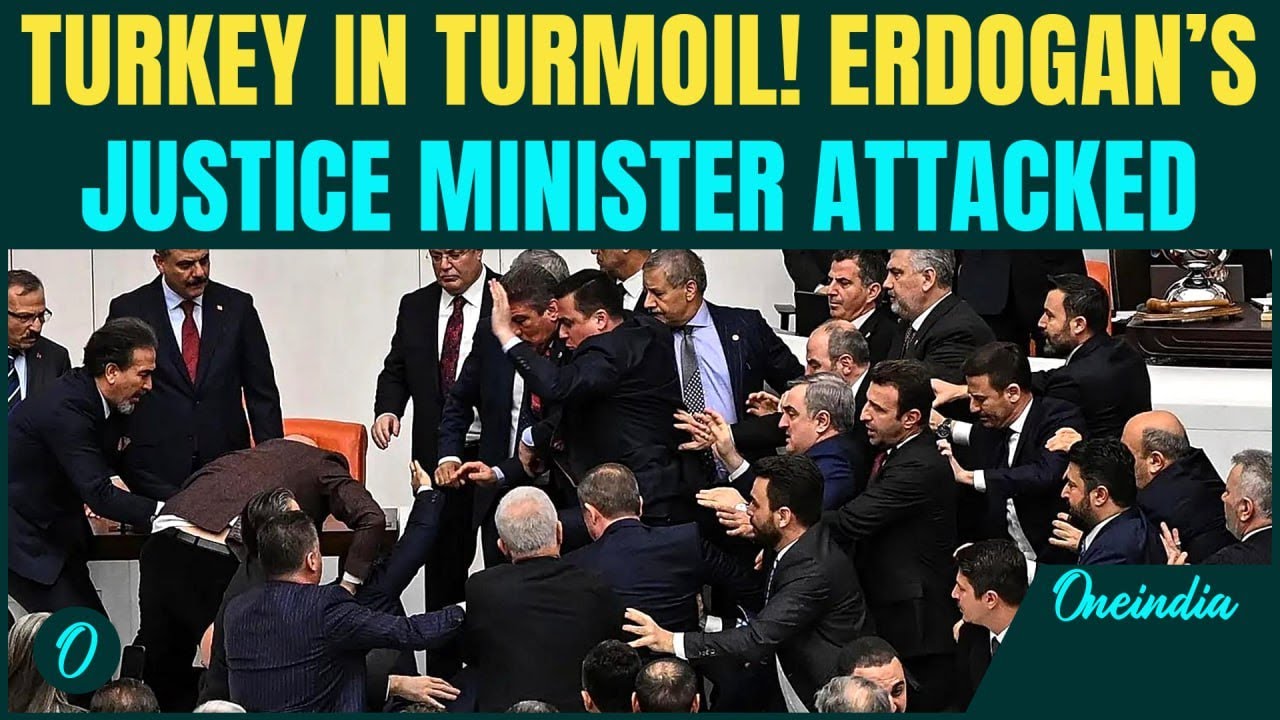 Turkey parliament big clash: Lawmakers punch, kick each other over ...