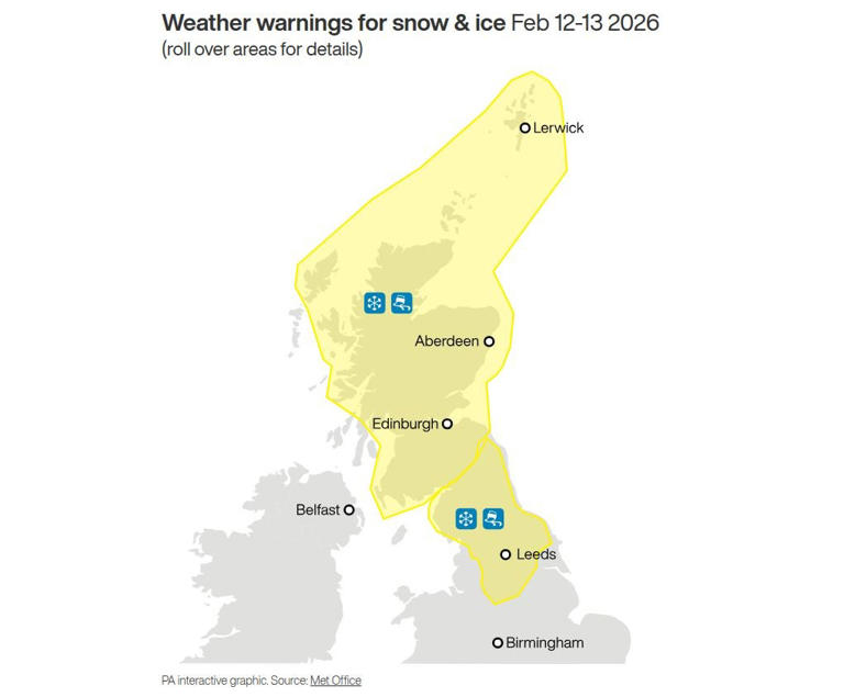 Snow and ice warnings issued as Arctic air blows in