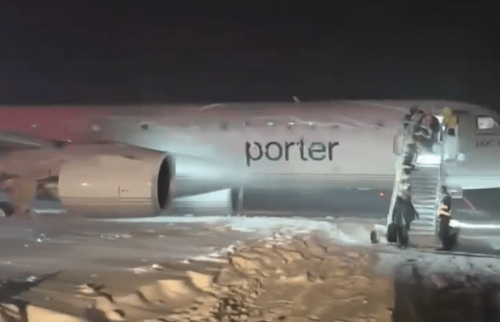 Porter flight from Toronto 'stuck in the snow' after sliding at Halifax ...
