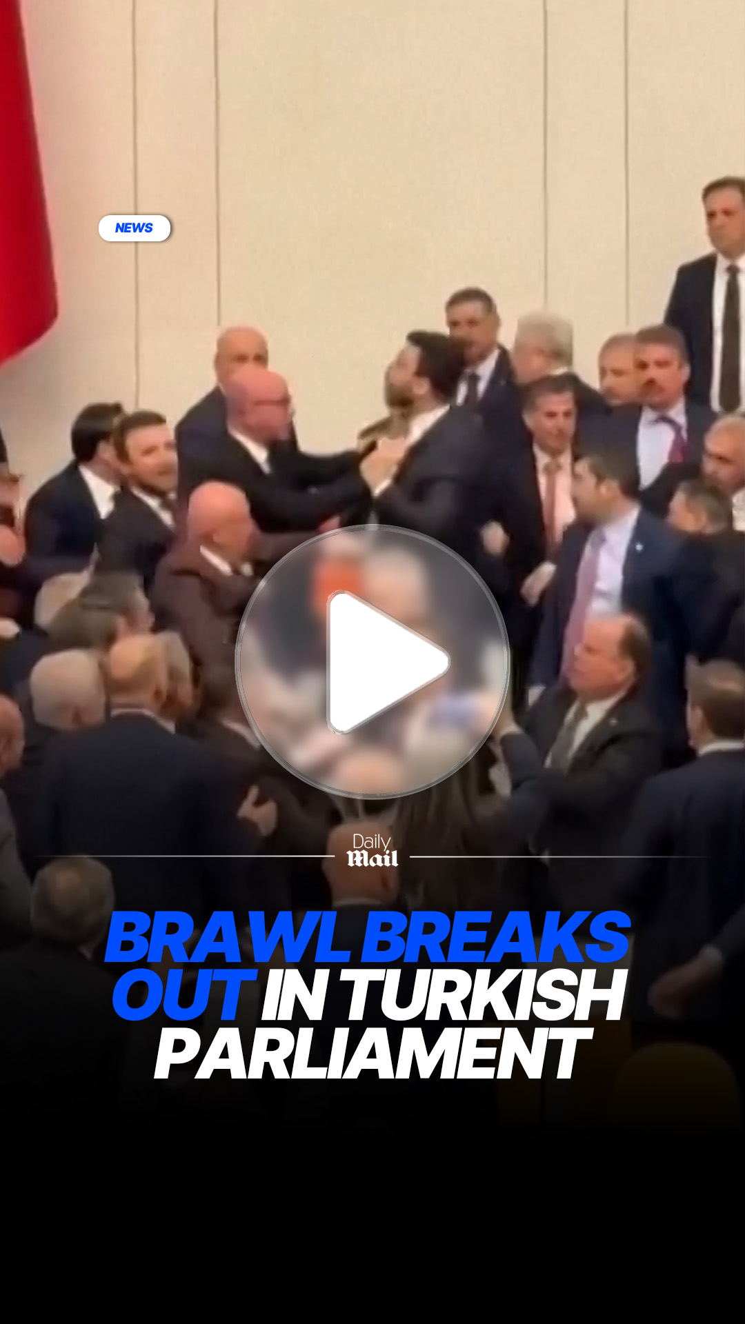 Brawl erupts in Turkish parliament as new justice minister is sworn in