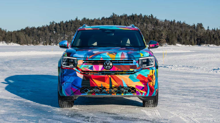 I drifted a 2027 Volkswagen Atlas prototype on ice. It seemed promising