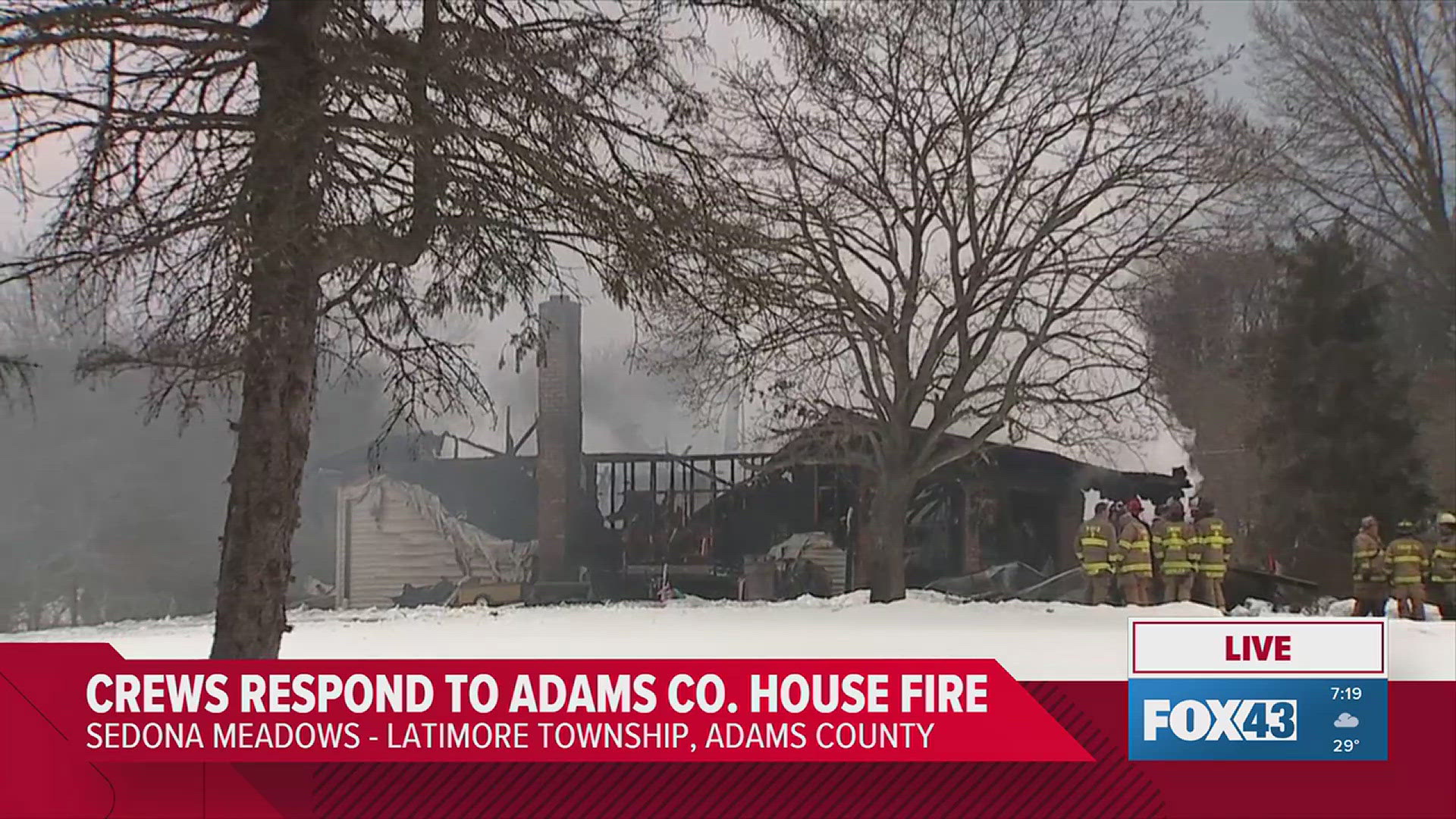 Crews respond to Adams County house fire
