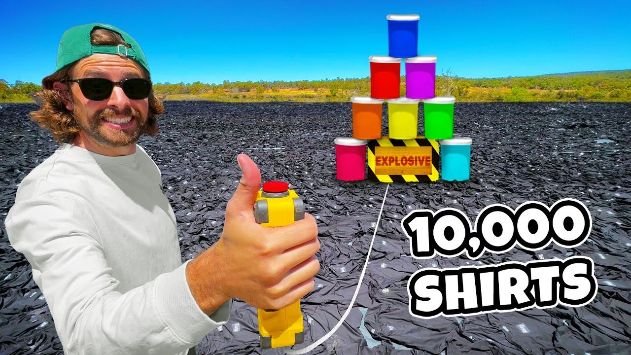 We customized 10,000 shirts with explosives
