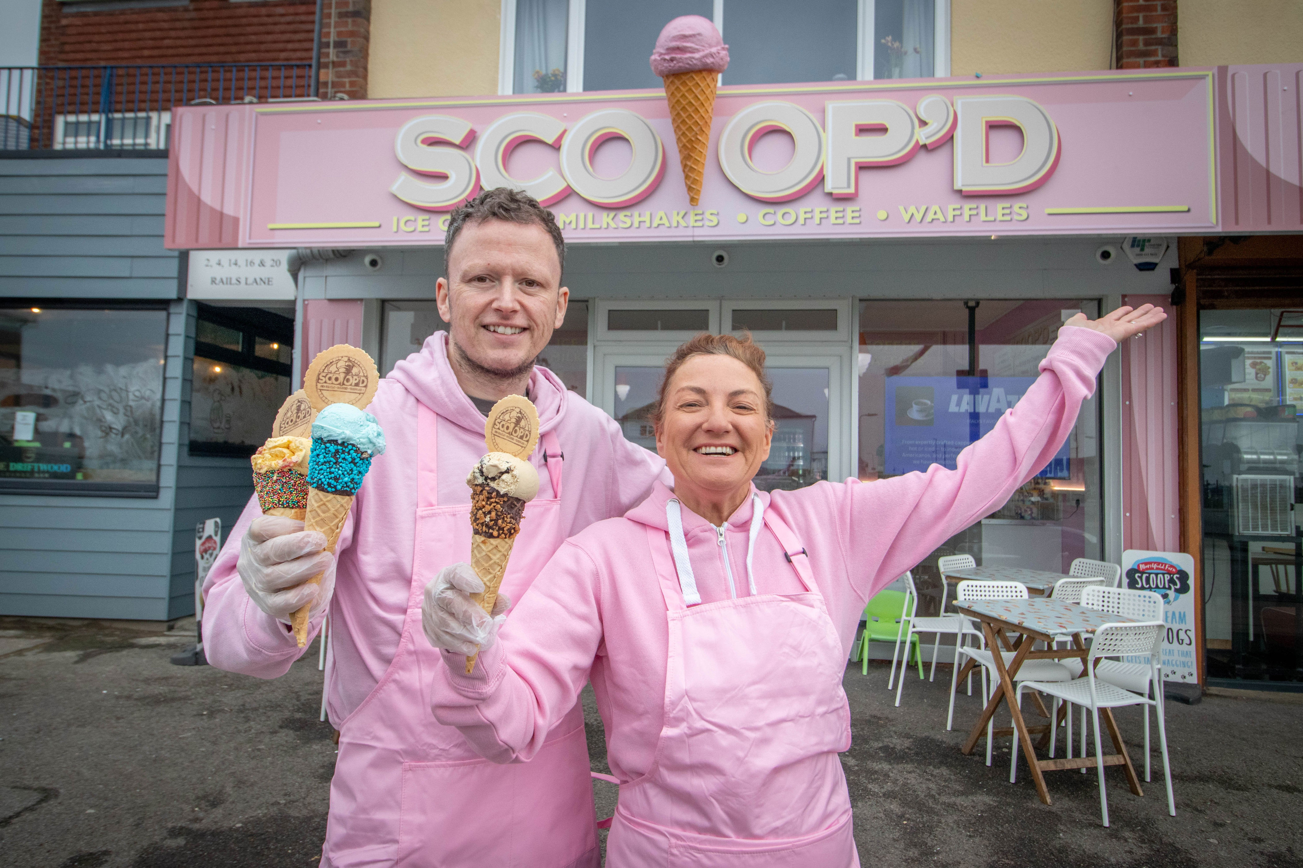 Friends can t Wait To Open New Hayling Island Ice Cream Parlour Scoop 