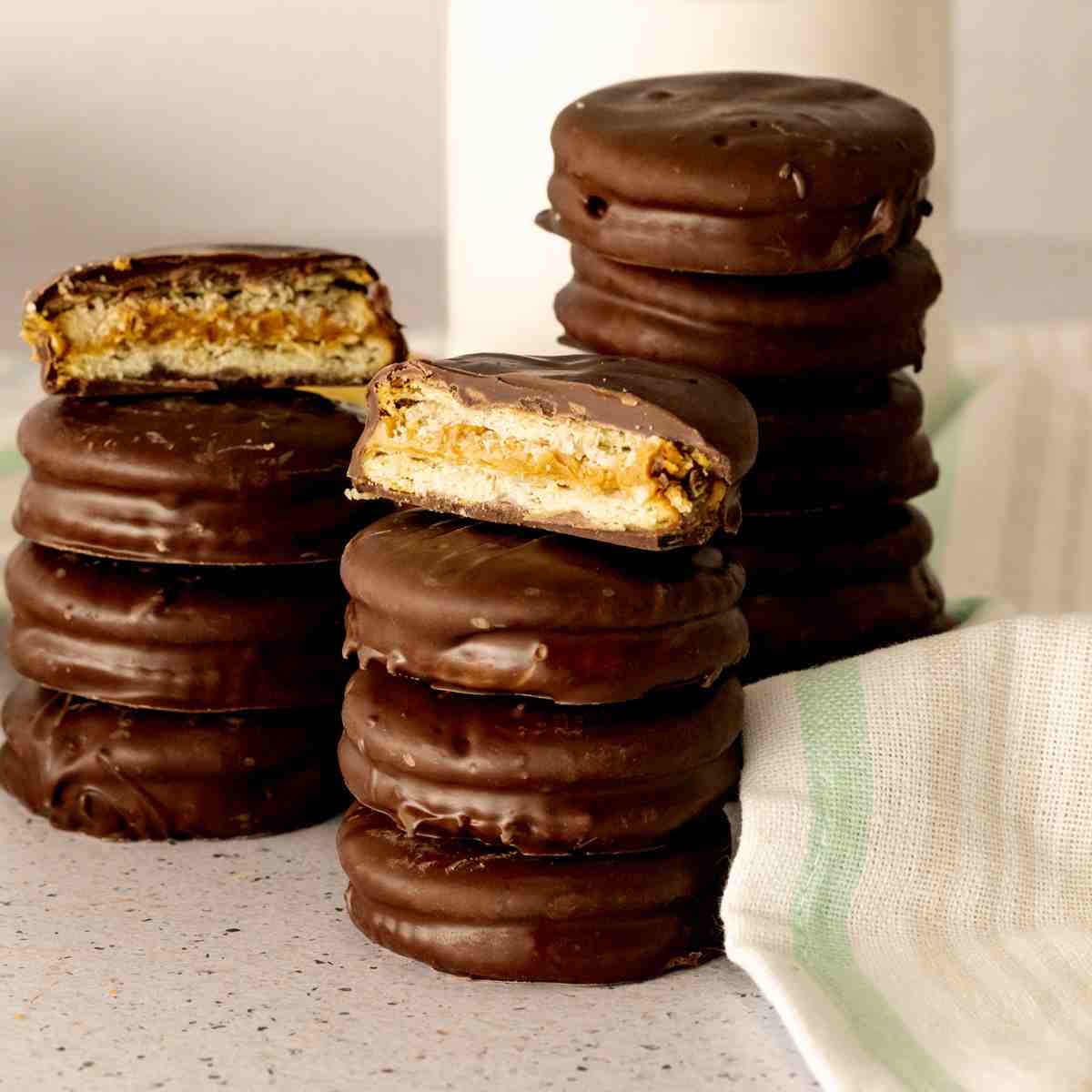 Chocolate covered Ritz crackers