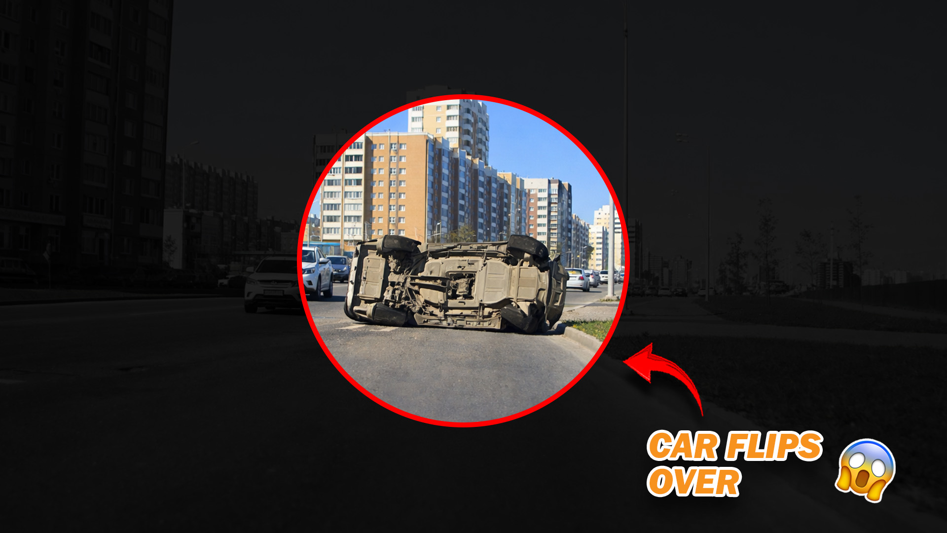 The car lost control and flipped over