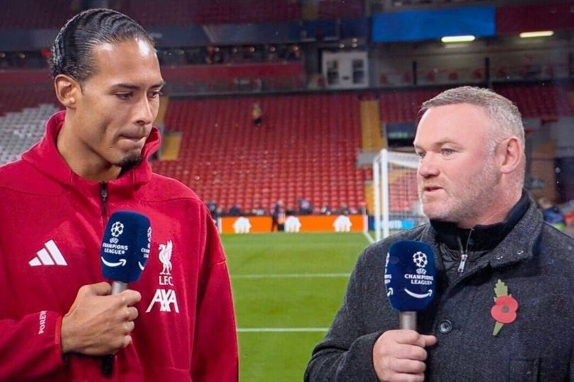 Virgil van Dijk and Wayne Rooney