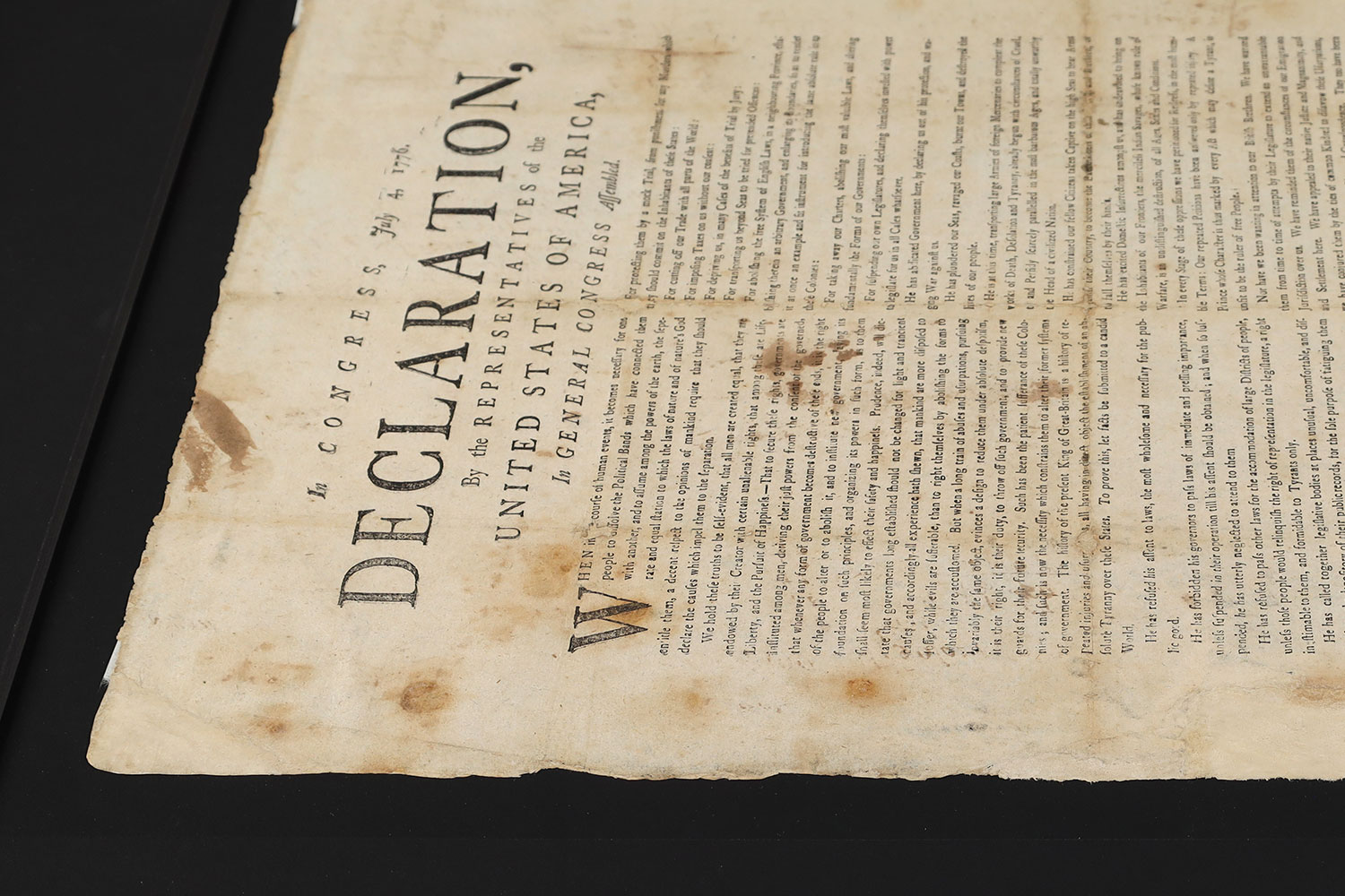 You can buy a rare broadside copy of the Declaration of Independence ...