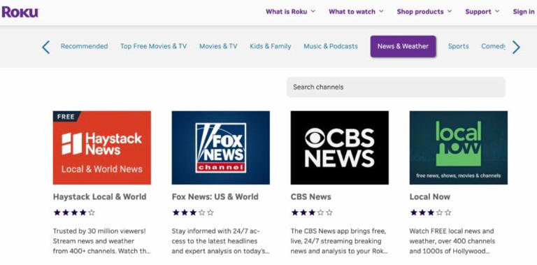 Roku expands free news streaming options for viewers