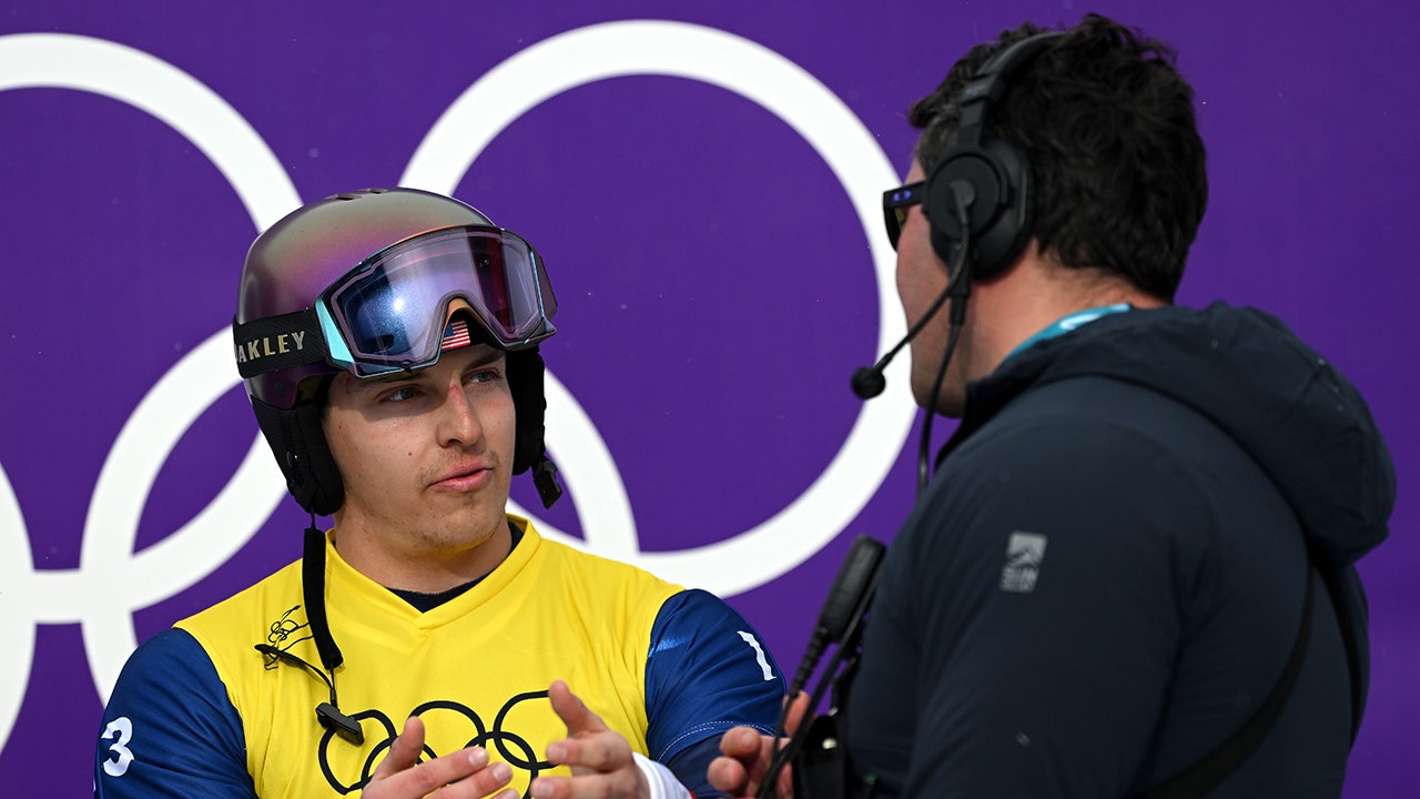 American snowboarder Nathan Pare reacts to disqualification following collision at Milan Cortina Olympics<br>