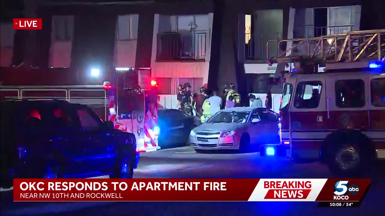 Oklahoma City fire crews respond to apartment fire in northwest OKC