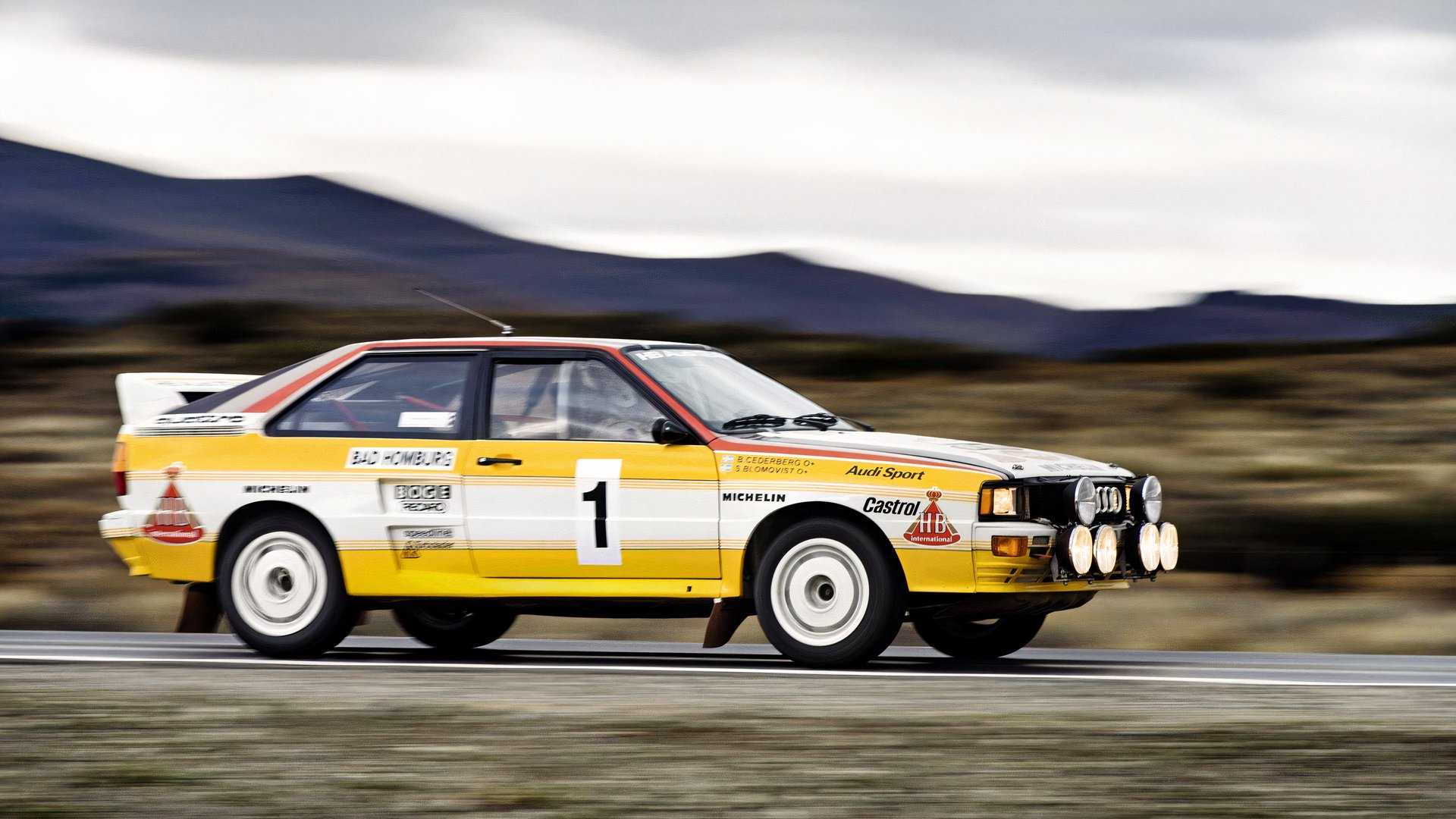 Audi Group B Quattro in motion pic