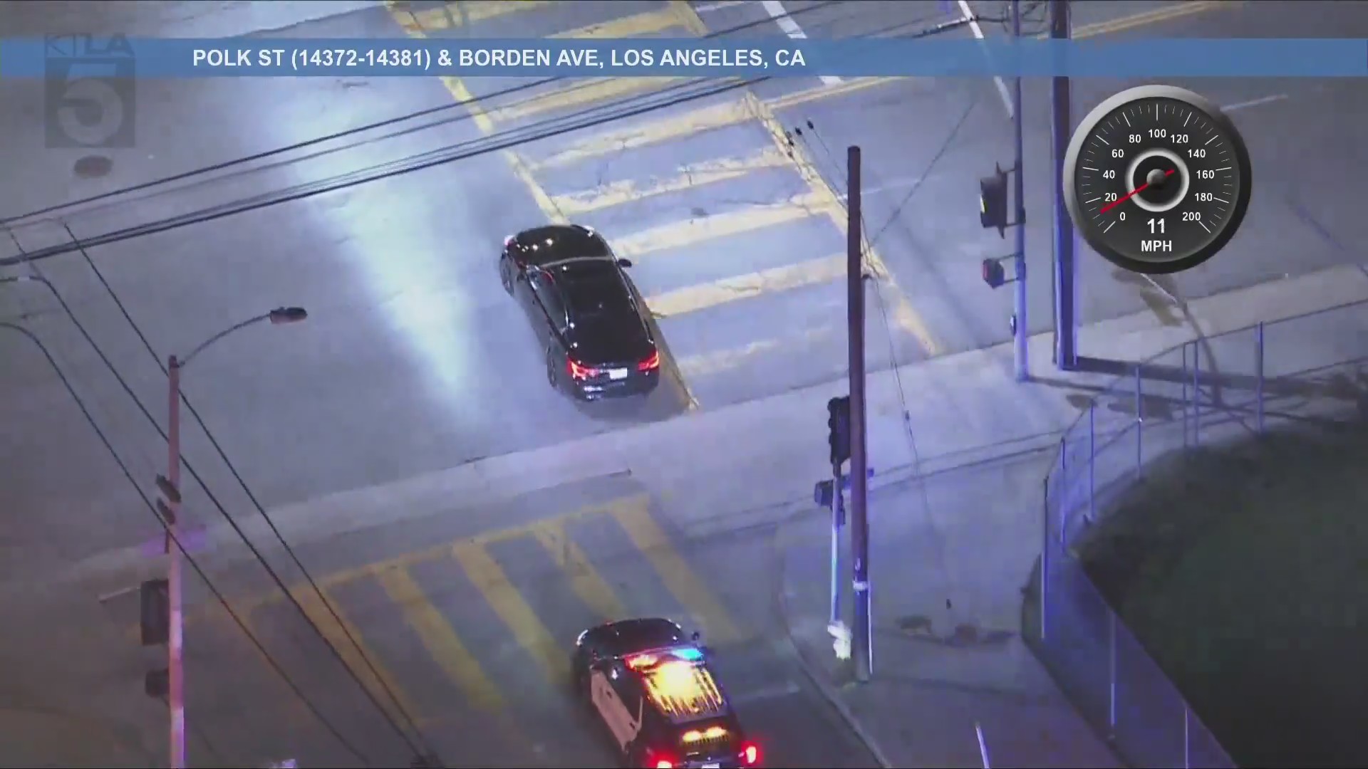 LAPD officers pursue suspect in LA County