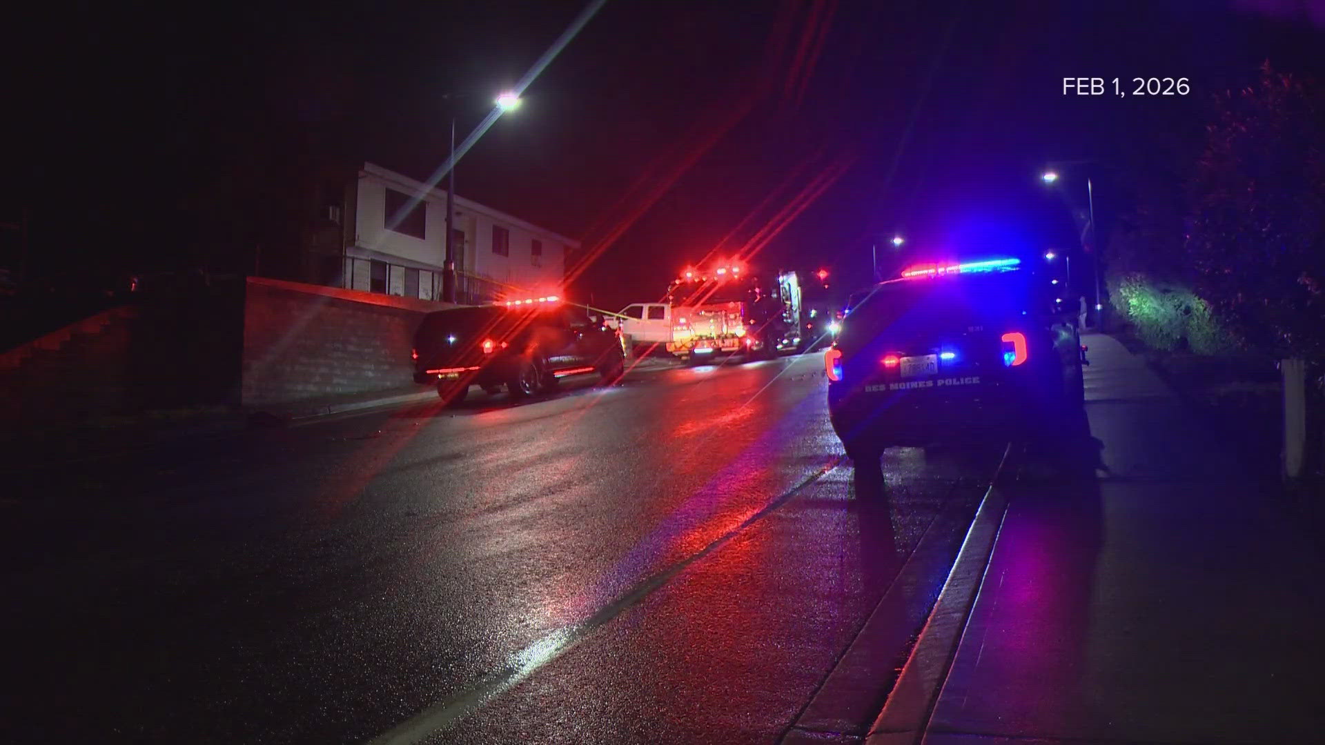 Suspect arrested after man with stab wounds found in burning home