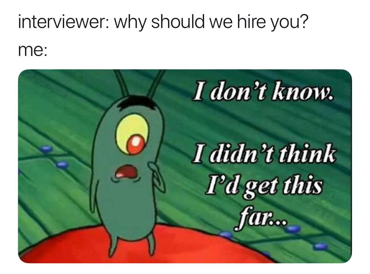 – 8 Meme SpongeBob Lucu tentang Wawancara Kerja