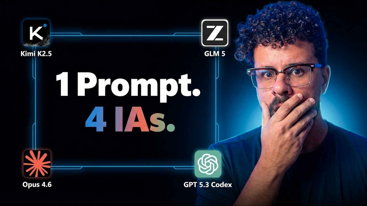 Testei o novo GLM-5 grátis contra GPT-5.3 e Opus 4.6