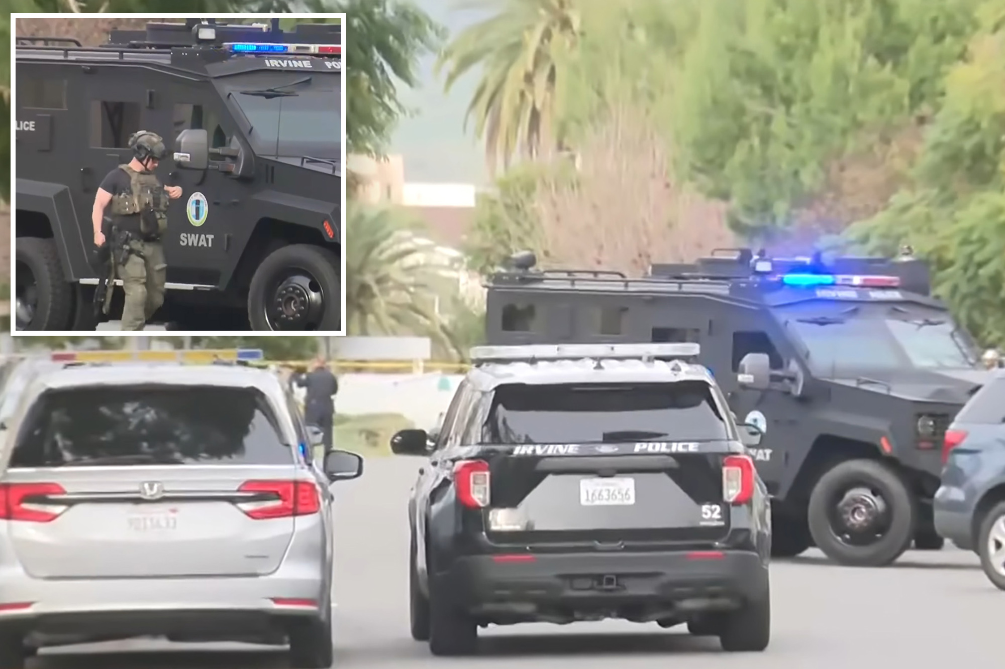 Machete-wielding Irvine man holds family hostage in hours-long standoff with police<br>