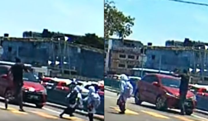 [Watch] Man jumps in front of car to shield schoolchildren from being ...