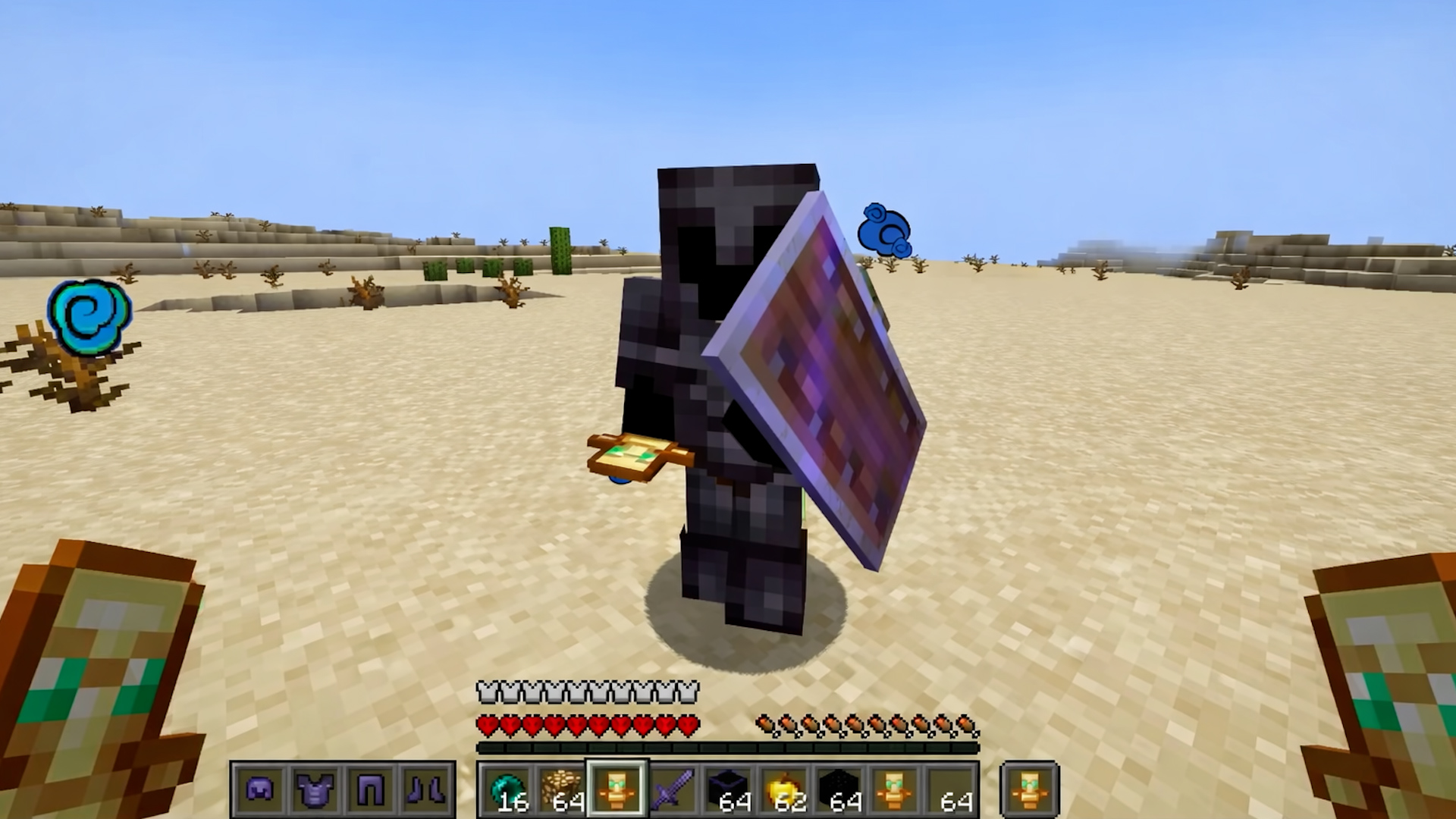 Trying crystal PvP with 0 knockback in Minecraft