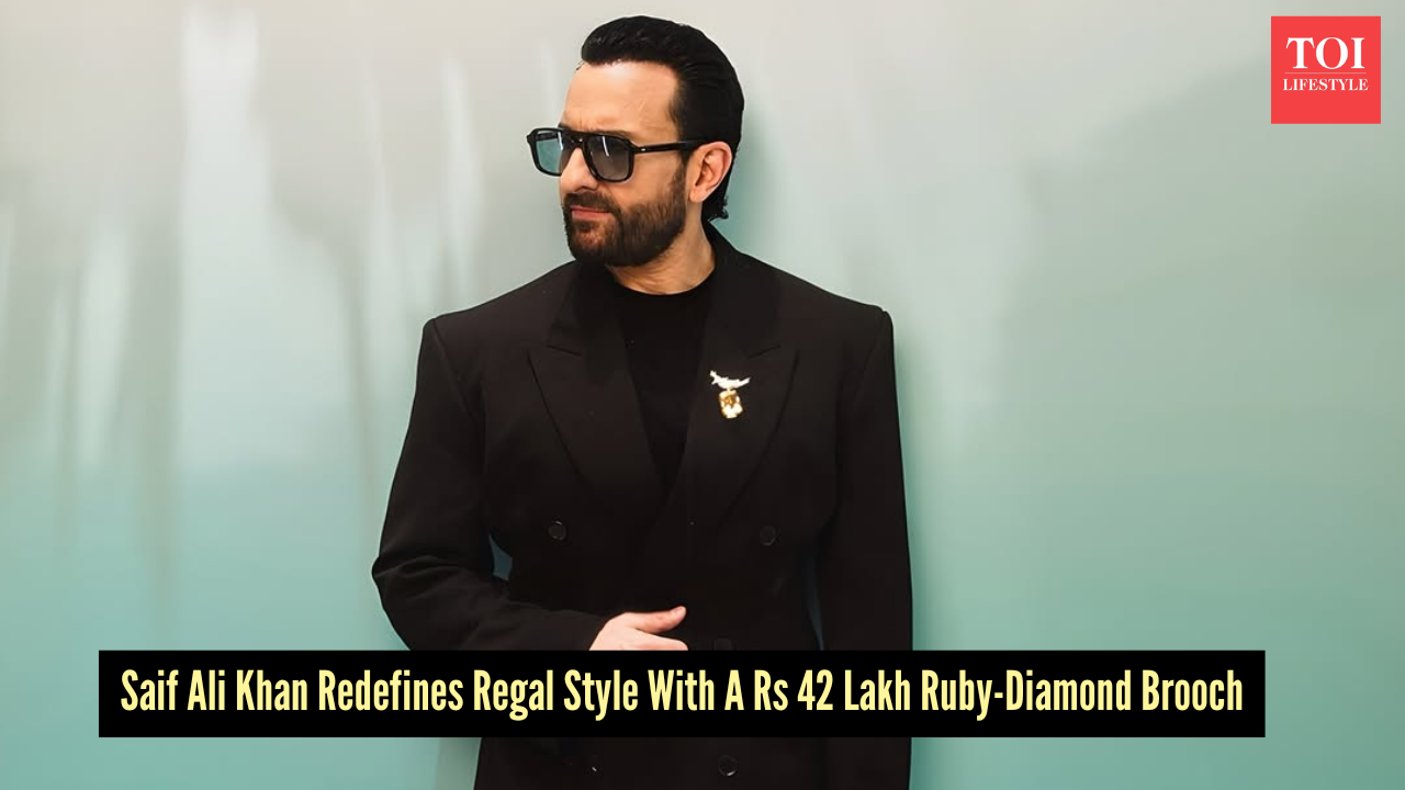 Saif Ali Khan breaks the brooch barrier with a Rs 42 lakh ruby-diamond ...
