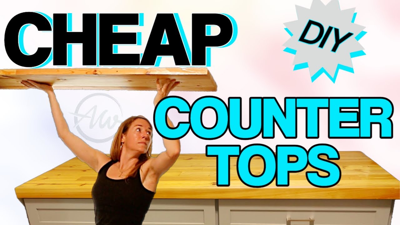 Build a cheap DIY countertop using scrap 2x4 lumber