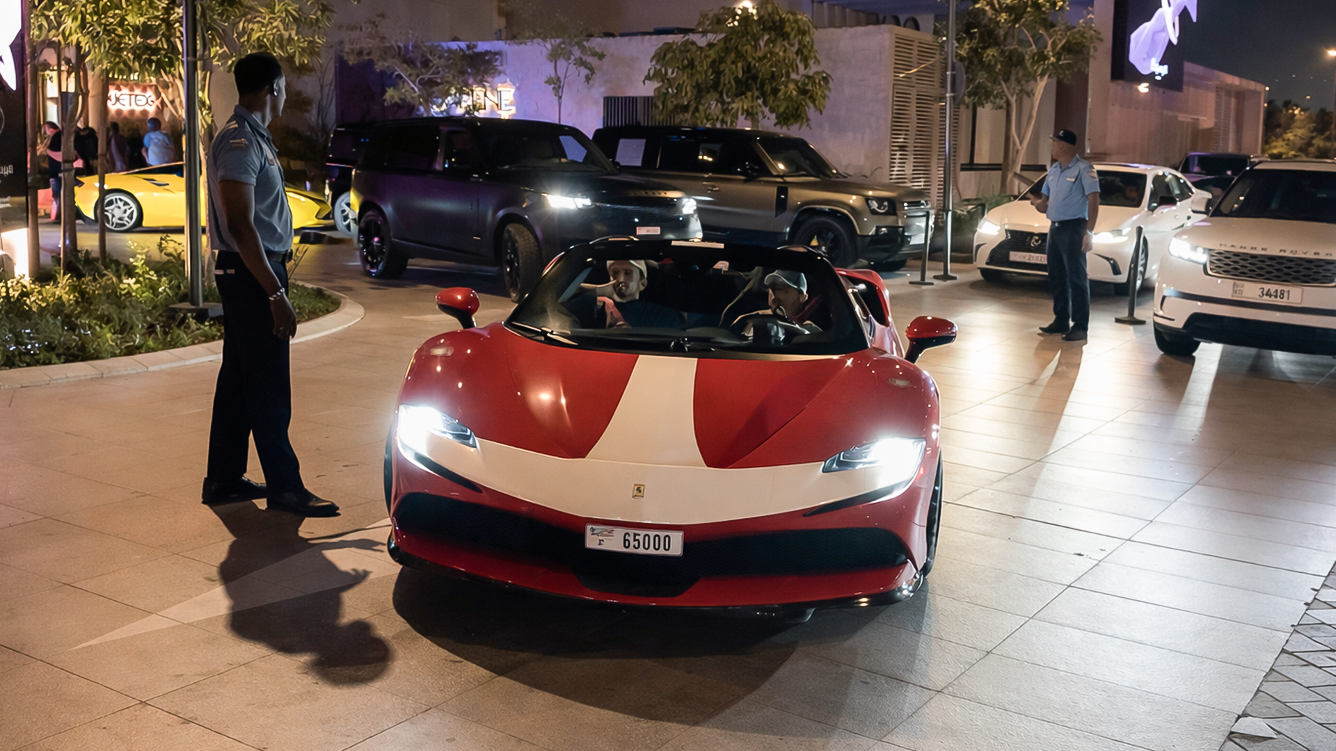 Millionaire lifestyle with Ferrari SF90 in Dubai